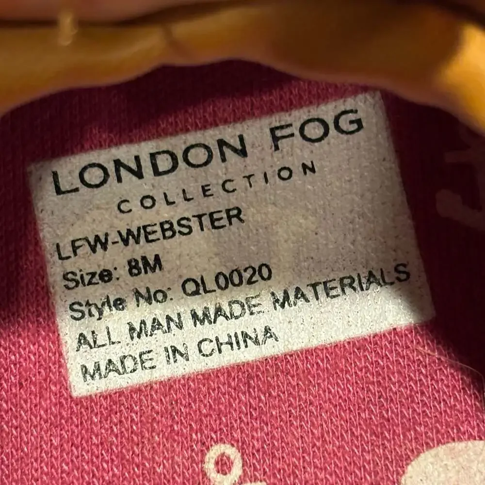 London Fog Webster Pink Duck Skimmer Ballet Flats Rain Shoes